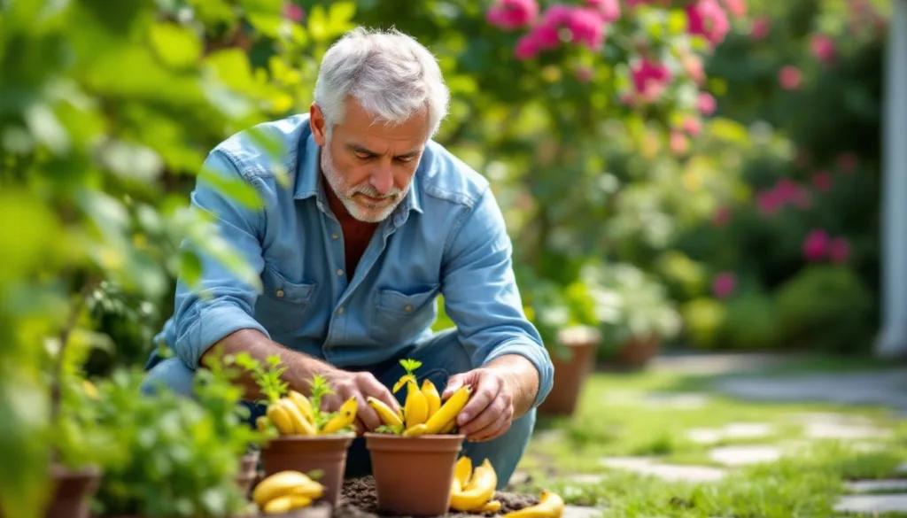 למדו כיצד גנן מנוסה משתמש בקליפות בננה כדי להזין ולטפח את הצמחים שלכם בצורה טבעית ויעילה.